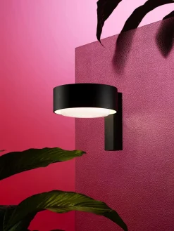 Best Marset Applique murale d'extérieur LED soufflée bouche Plaff-On!, intensité lumineuse variable Blanc, noir