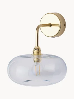 Outlet EBB & FLOW Applique murale en verre soufflé bouche Horizon Transparent, doré