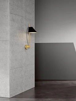 New Louis Poulsen Applique murale LED à intensité variable avec fonction minuterie Yuh Noir, laiton