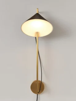 New Louis Poulsen Applique murale LED à intensité variable avec fonction minuterie Yuh Noir, laiton