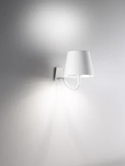 Best zafferano Applique murale LED à intensité variable Poldina Blanc, mat