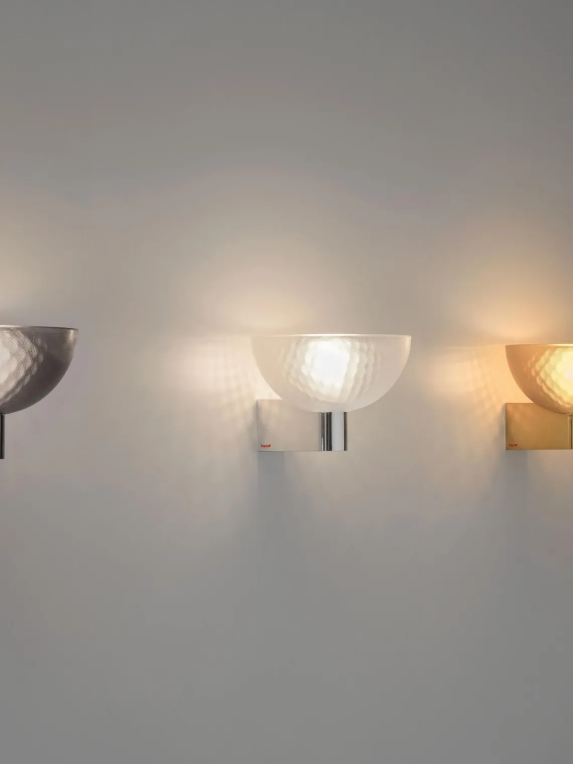Online Kartell Applique murale LED Fata, intensité lumineuse variable Transparent, argenté