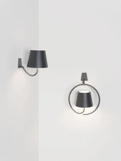 Discount zafferano Applique murale LED Poldina, intensité lumineuse variable Anthracite, mat