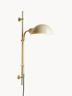 Online Marset Applique murale orientable avec prise secteur Funiculí Beige clair, haute brillance