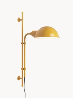 New Marset Applique murale orientable avec prise secteur Funiculí Jaune moutarde, haute brillance
