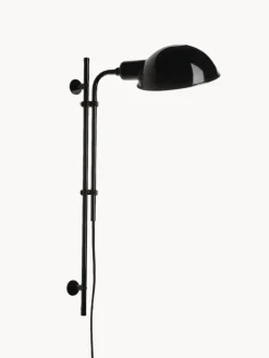 Clearance Marset Applique murale orientable avec prise secteur Funiculí Noir, haute brillance