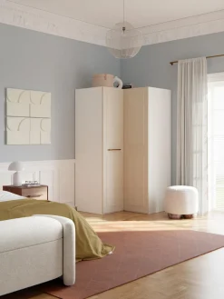 Hot Westwing Collection Armoire d'angle modulaire Charlotte, larg. 115 cm Beige