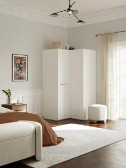 Best Westwing Collection Armoire d'angle modulaire Charlotte, larg. 115 cm Blanc