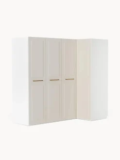 Fashion Westwing Collection Armoire d'angle modulaire Charlotte, larg. 215 cm, plusieurs variantes Beige
