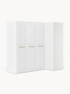 Fashion Westwing Collection Armoire d'angle modulaire Charlotte, larg. 215 cm, plusieurs variantes Blanc