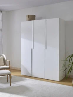 Best Westwing Collection Armoire modulaire à portes battantes Leon, larg. 150 cm, plusieurs variantes Blanc