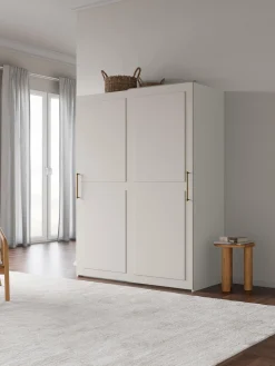 Clearance Westwing Collection Armoire modulaire à portes coulissantes Charlotte, larg. 150 cm, plusieurs variantes Beige
