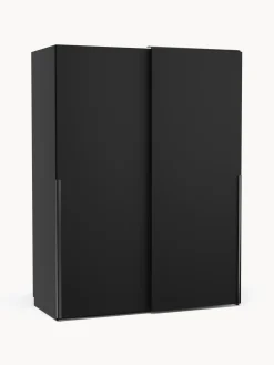 New Westwing Collection Armoire modulaire à portes coulissantes Leon, larg. 150 cm, plusieurs variantes Noir