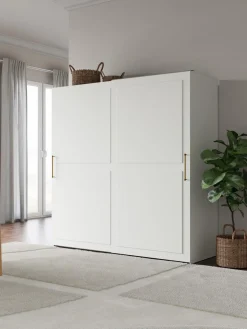 Best Westwing Collection Armoire modulaire à portes coulissantes Charlotte, larg. 200 cm, plusieurs variantes Blanc