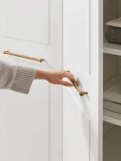 Clearance Westwing Collection Armoire modulaire à portes battantes Charlotte, larg. 300 cm, plusieurs variantes Blanc