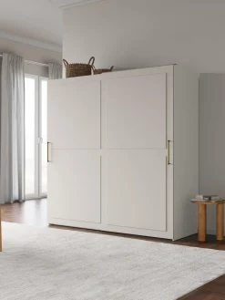 Hot Westwing Collection Armoire modulaire à portes coulissantes Charlotte, larg. 200 cm, plusieurs variantes Beige