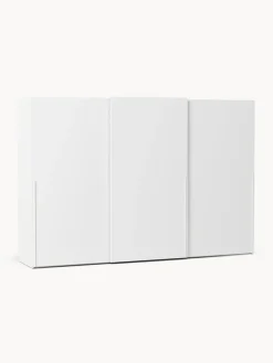 Hot Westwing Collection Armoire modulaire à portes coulissantes Leon, larg. 300 cm, plusieurs variantes Blanc