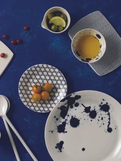Clearance ROYAL DOULTON Assiette à dessert en porcelaine Pacific Blue Abstrait