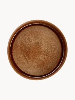 New ASA Selection Assiette à pâtes émaillées Gobi, 6 pièces Taupe, brun