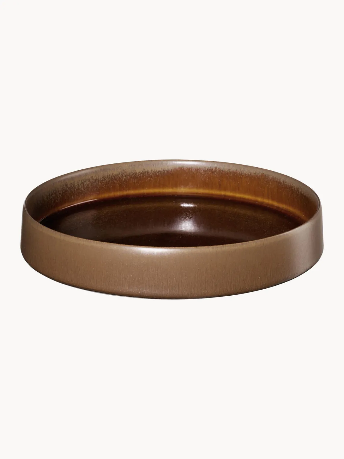 New ASA Selection Assiette à pâtes émaillées Gobi, 6 pièces Taupe, brun