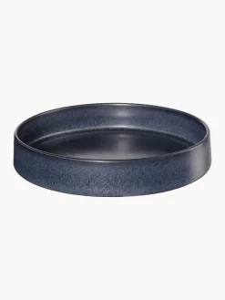 New ASA Selection Assiette à pâtes émaillées Gobi, 6 pièces Gris-bleu