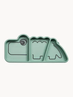 Online Done by Deer Assiette bébé Stick & Stay Croco Vert menthe