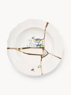 Outlet SELETTI Assiette creuse en porcelaine Kintsugi