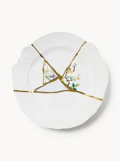 Fashion SELETTI Assiette plate en porcelaine Kintsugi