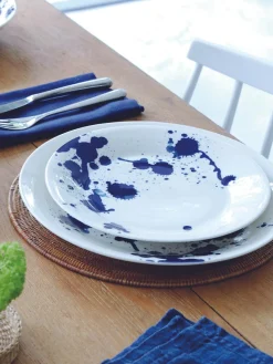 Clearance ROYAL DOULTON Assiette plate en porcelaine Pacific Blue Abstrait