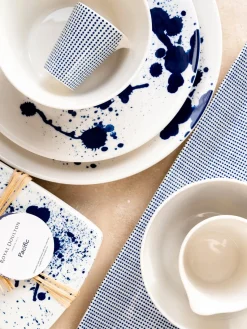 Clearance ROYAL DOULTON Assiette plate en porcelaine Pacific Blue Abstrait