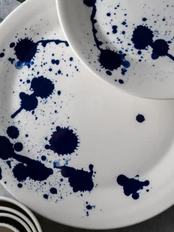 Clearance ROYAL DOULTON Assiette plate en porcelaine Pacific Blue Abstrait