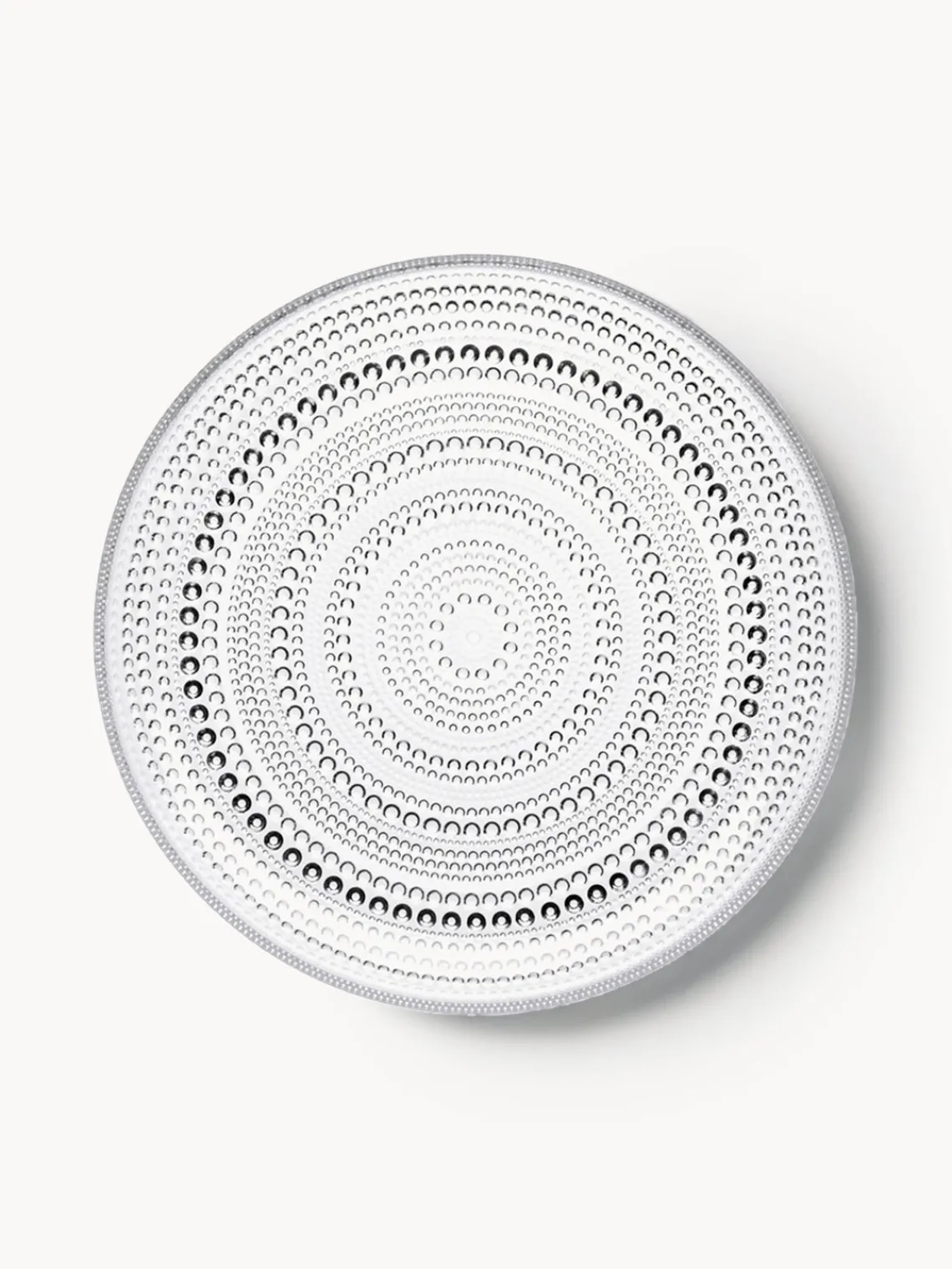 New iittala Assiette plate en verre Kastehelmi Transparent