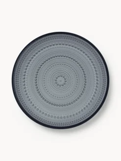 Outlet iittala Assiette plate en verre Kastehelmi Gris foncé, transparent