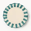 Online Anna + Nina Assiette plate peinte à la main Pine Scalloped