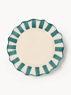 Online Anna + Nina Assiette plate peinte à la main Pine Scalloped
