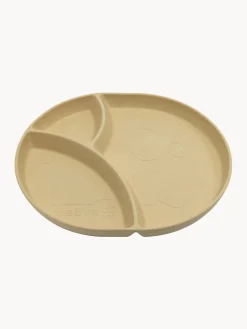 Best Sebra Assiette pour enfant avec compartiments Mums Ocre