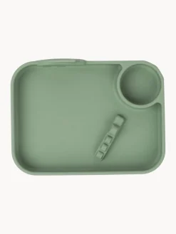 Online Done by Deer Assiette pour enfants Peekaboo Vert sauge