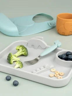 Discount Done by Deer Assiette pour enfants Peekaboo Gris clair