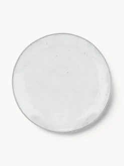 Sale Broste Copenhagen Assiettes à dessert artisanales Nordic Sand, 4 pièces Gris clair, chiné