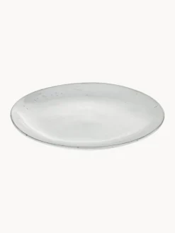 Sale Broste Copenhagen Assiettes à dessert artisanales Nordic Sand, 4 pièces Gris clair, chiné
