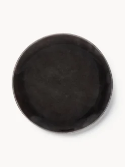 Discount Broste Copenhagen Assiettes à dessert artisanales Nordic Coal, 4 pièces Noir, chiné