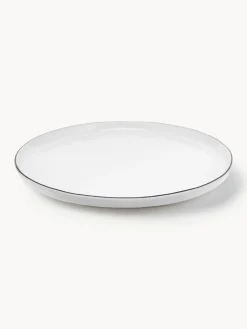 Fashion Broste Copenhagen Assiettes à dessert artisanales en porcelaine Salt, 4 pièces