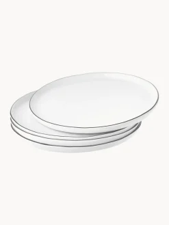 Fashion Broste Copenhagen Assiettes à dessert artisanales en porcelaine Salt, 4 pièces