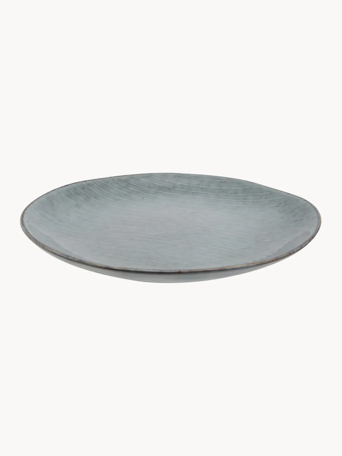Discount Broste Copenhagen Assiettes à dessert artisanales Nordic Sea, 4 pièces Gris-bleu, chiné