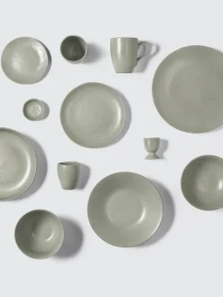 Discount Broste Copenhagen Assiettes à dessert artisanales Nordic Marsh, 4 pièces Vert sauge, chiné