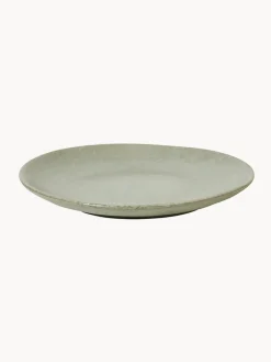 Discount Broste Copenhagen Assiettes à dessert artisanales Nordic Marsh, 4 pièces Vert sauge, chiné