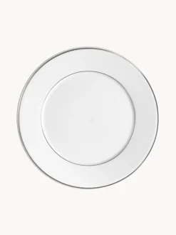 Discount Meissen Assiettes à dessert artisanales en porcelaine Vitruv, 2 pièces Blanc avec bord platine
