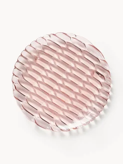 Fashion Kartell Assiettes à dessert avec motif texturé Jellies, 4 pièces Rose pâle
