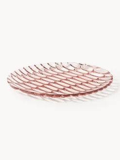Fashion Kartell Assiettes à dessert avec motif texturé Jellies, 4 pièces Rose pâle