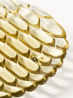 New Kartell Assiettes à dessert avec motif texturé Jellies, 4 pièces Jaune pâle